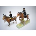 Beswick model of a lady hunter; and another on Bay Horse.