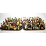 Large collection of alcohol miniatures.