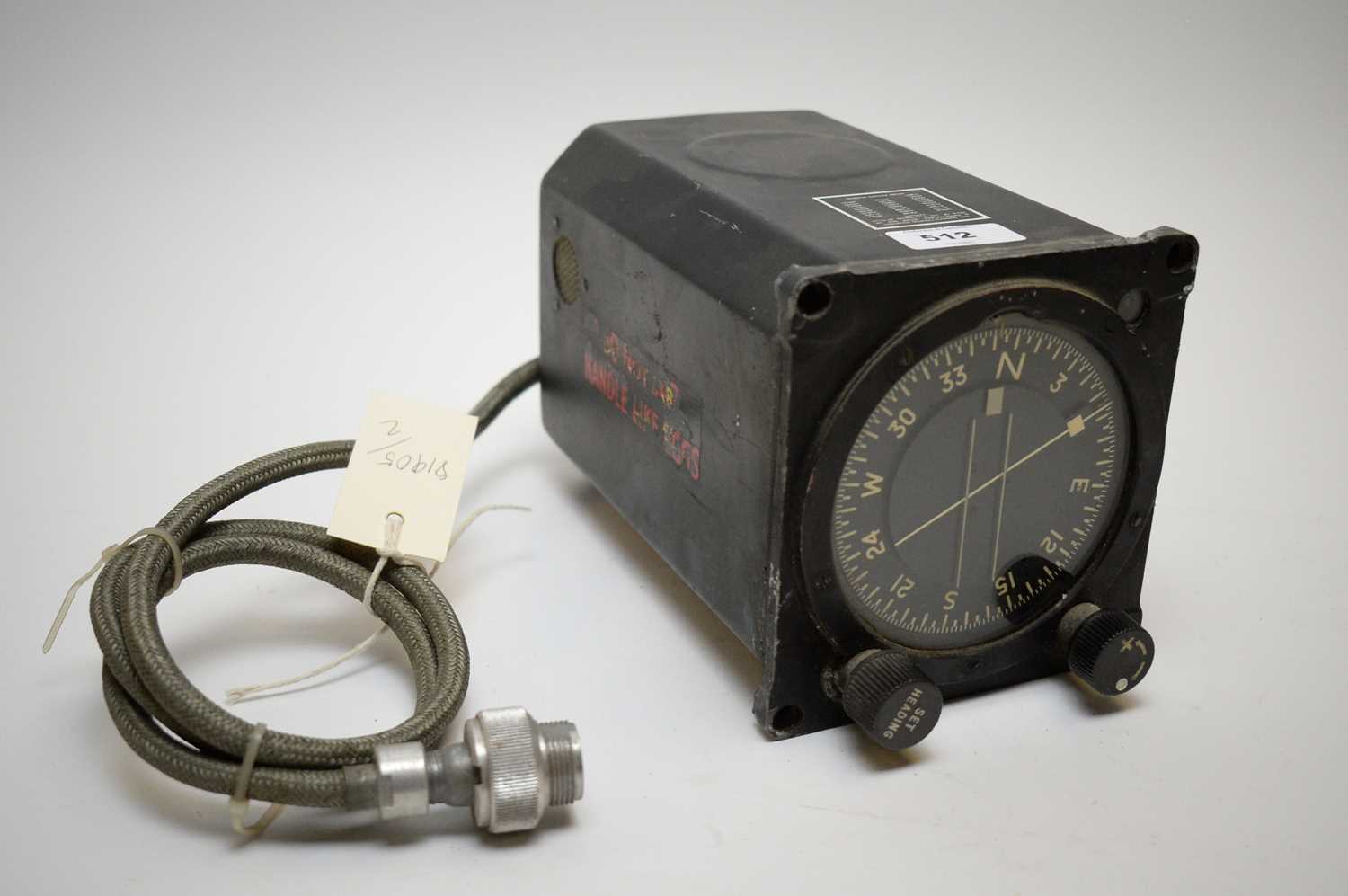 Mid 20th C British Gyrosyn aircraft compass.