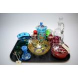 Coloured and enamel decorated glassware