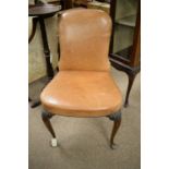 19th Century mahogany and leather dining chair