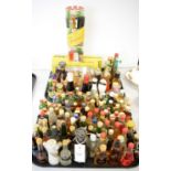 Large selection of liqueur miniatures.