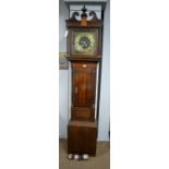 Eight-day oak longcase clock.