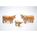 Beswick Highland Cattle Family.