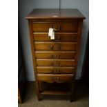 Edwardian mahogany music cabinet.