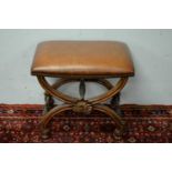 A Regency style mahogany stool