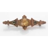 Late Victorian 9ct. yellow gold and citrine set brooch.