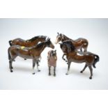 Five Beswick Horses.