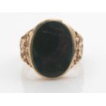 A gent's bloodstone signet ring.