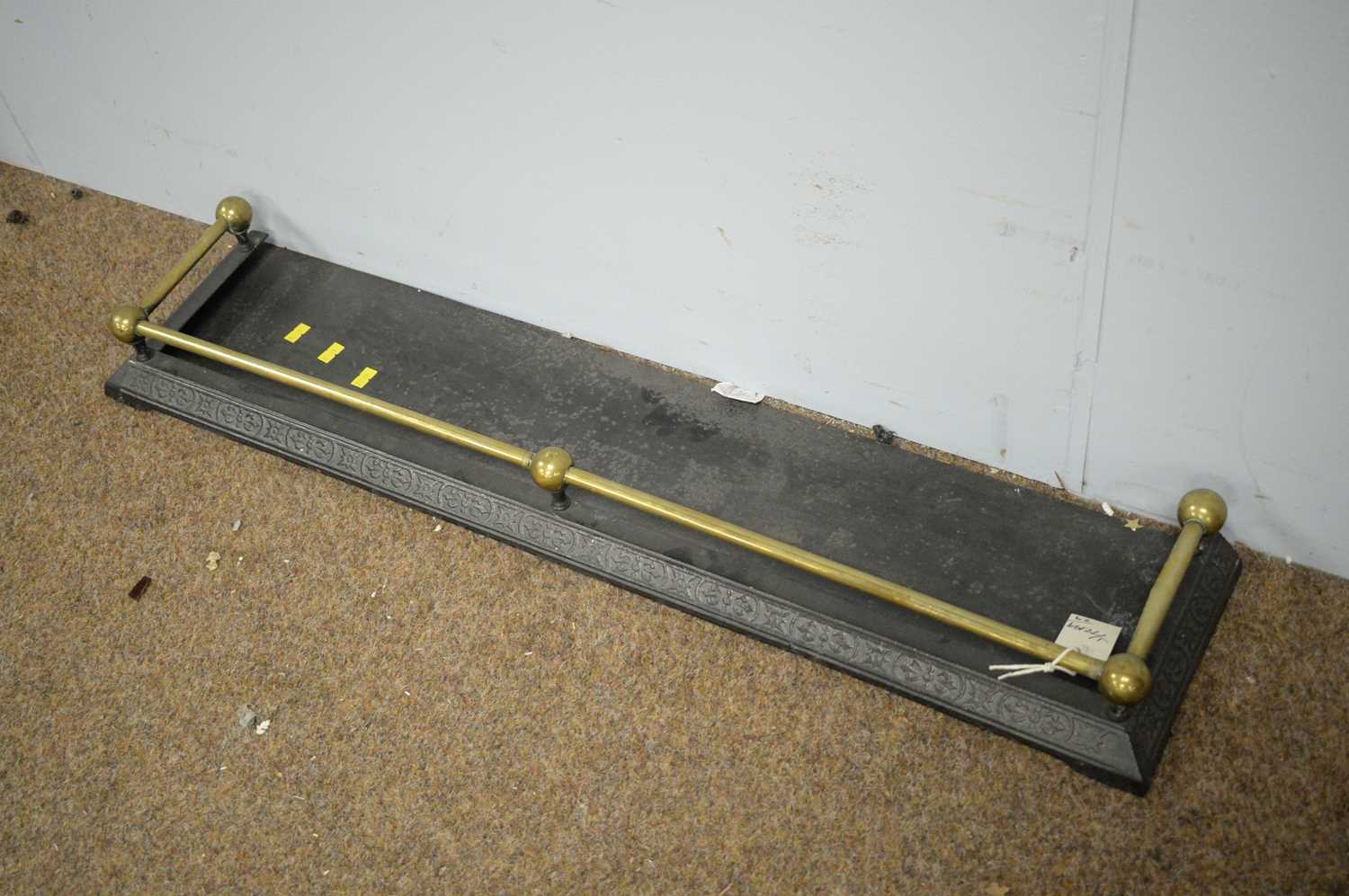 20th C brass and cast metal fire surround. - Image 3 of 3