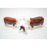 Beswick Hereford Cattle Family.