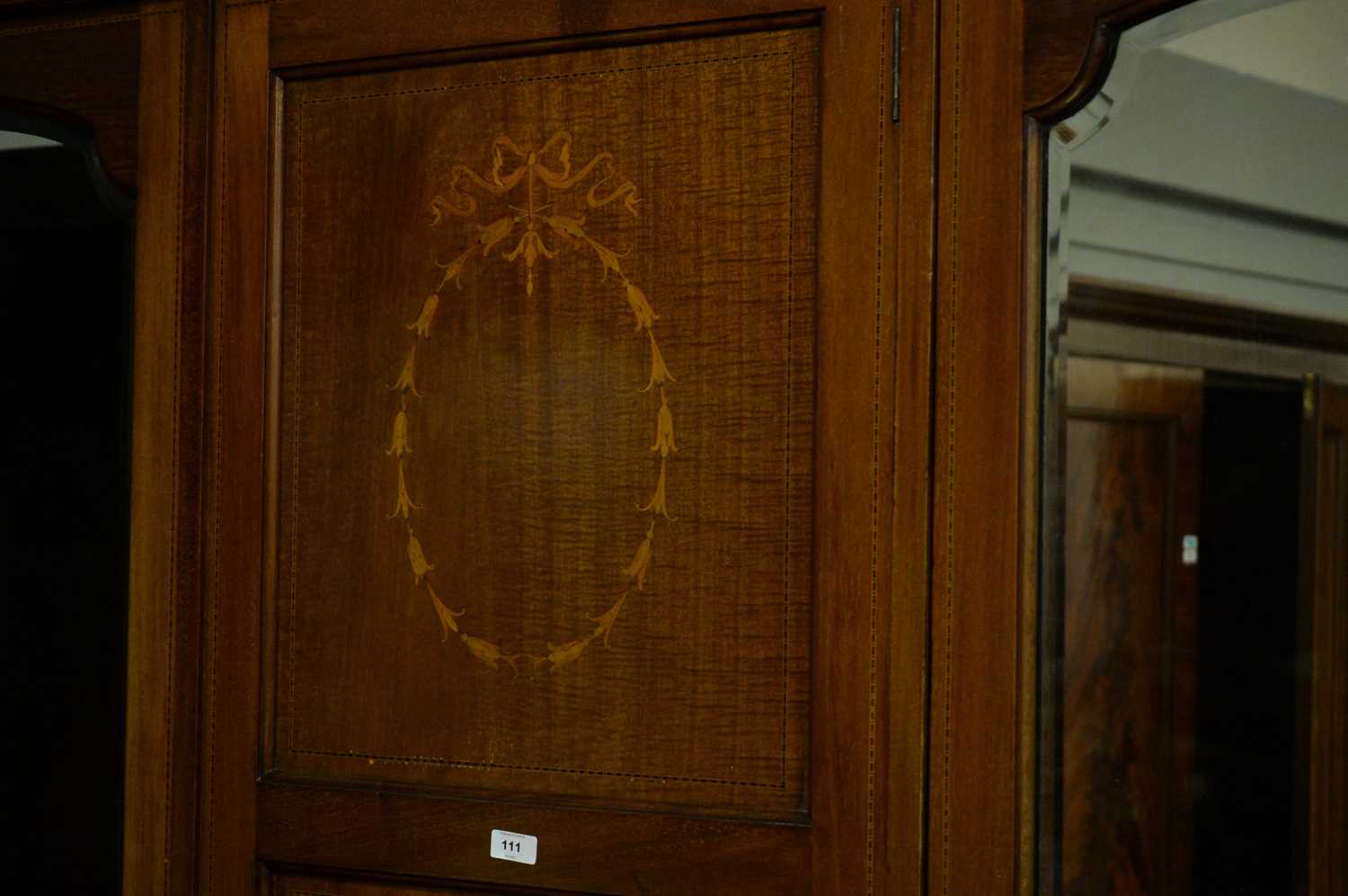Early 20th Century mahogany three-door wardrobe. - Image 3 of 3
