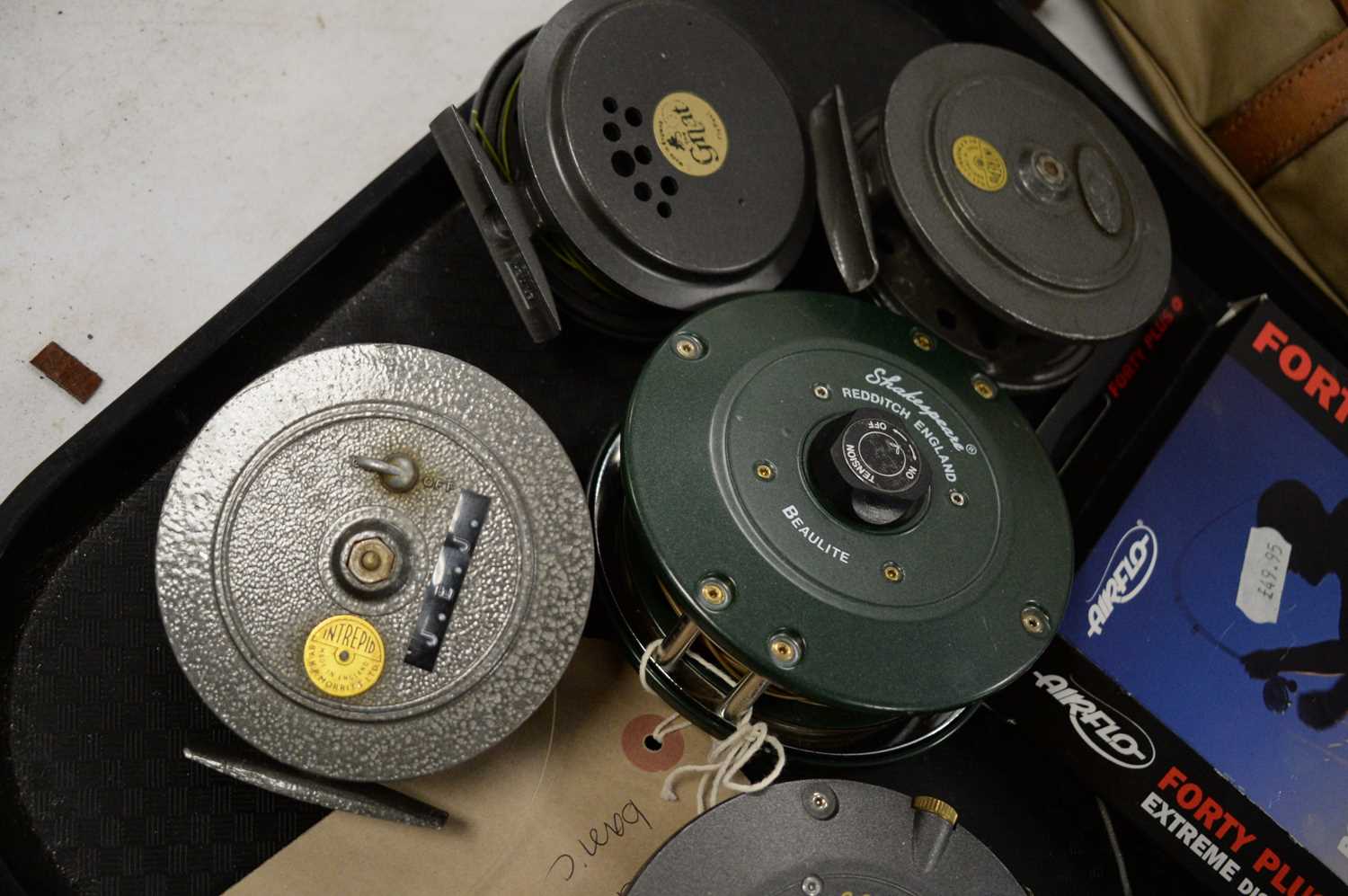 Selection of fishing reels; and fishing bag with priest. - Image 4 of 6