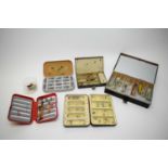 Selection of Hardy Bros. fishing fly tin boxes; etc.