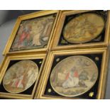 Selection of framed needlework pictures.