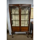 Early 20th C mahogany display cabinet