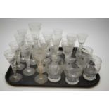 Selection of Stuart Crystal port and other wine glasses.