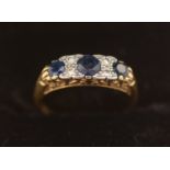 Sapphire and diamond ring.