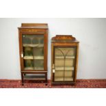 Two early 20th C display cabinets.