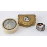 Continental School, 19th Century - Portrait miniature boxes