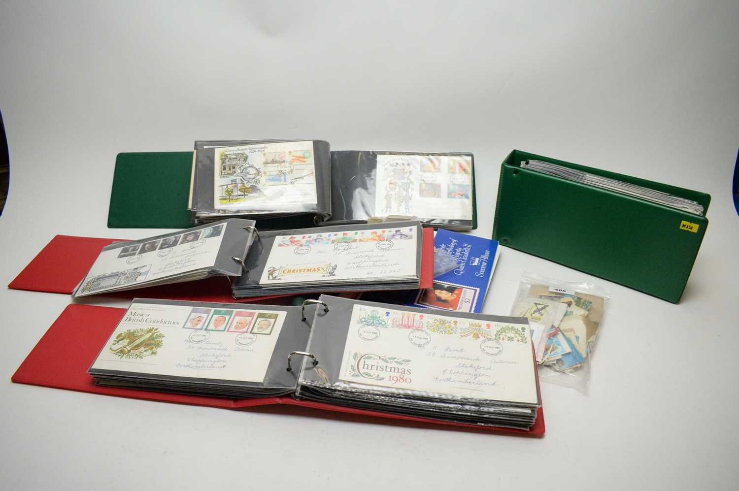 Collection of first day covers, other stamps, and tea cards. - Image 2 of 3