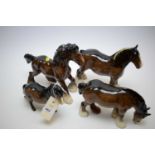 Four Beswick Horses.