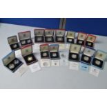 Silver proof 50p's, £1's and others