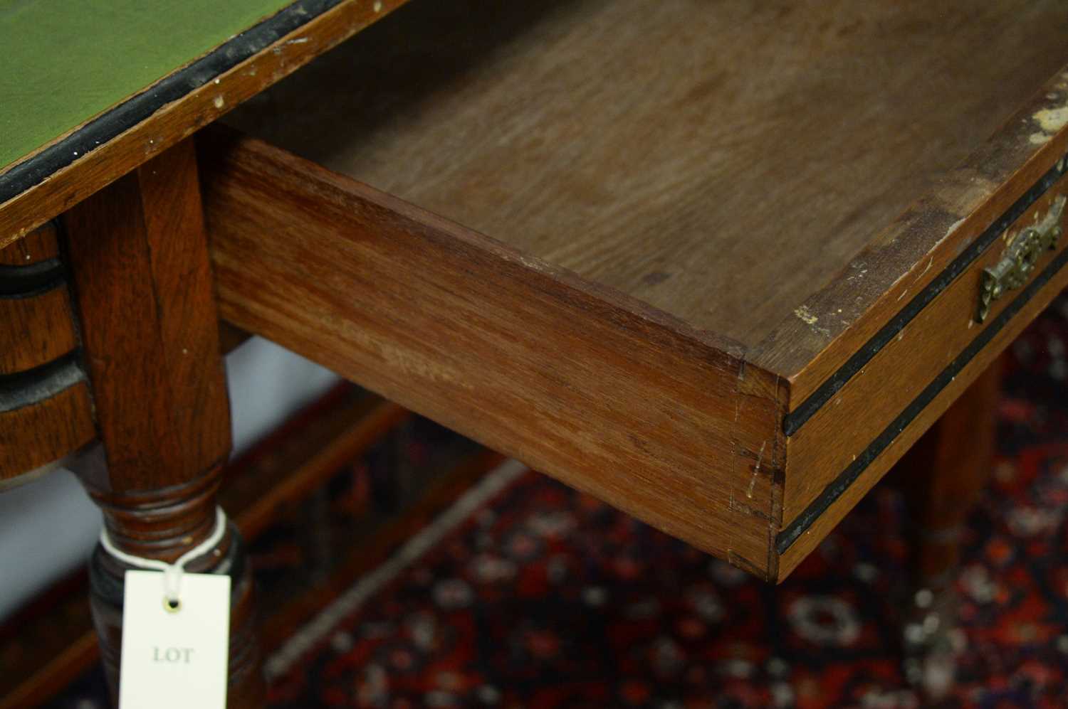 A Victorian walnut writing desk - Image 3 of 3