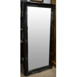 20th Century black painted mirror