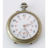 An early 20th Century metal-cased pocket watch.