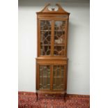 Edwardian mahogany corner cabinet.