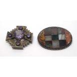 Two Scottish style brooches