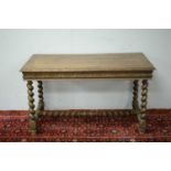 A Victorian oak side table