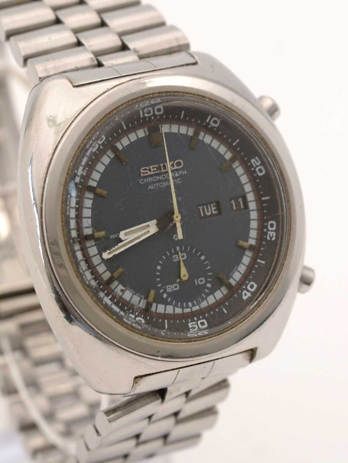 Seiko chronograph wristwatch.