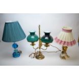 Three table lamps