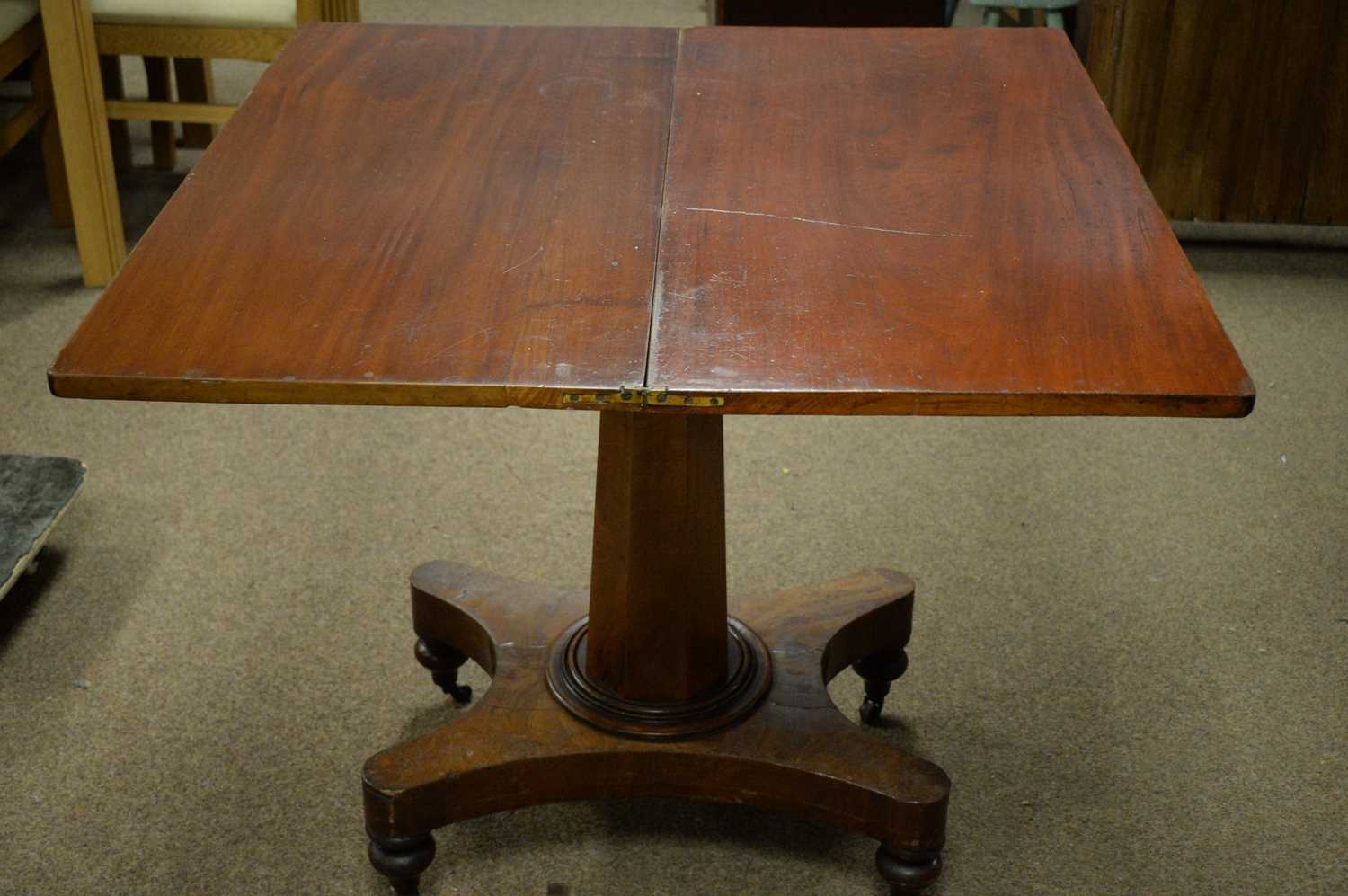 Victorian walnut tea table.