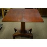 Victorian walnut tea table.