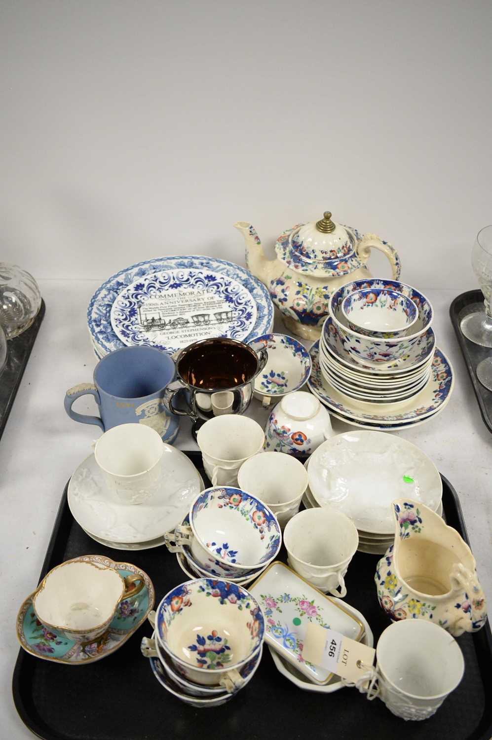 19th C tea service; tea ware; and other items. - Image 3 of 6