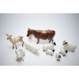 Modern Beswick animals, various.