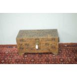 Early 20th C Chinese camphor wood chest.
