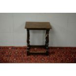 19th C oak side table.