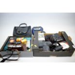 A Mastra V35 camera; a Pantax ME Super camera; a Lumix Panasonic digital camera; and other items.