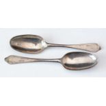Pair of George II silver spoons.