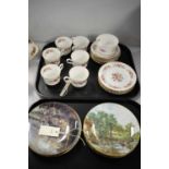 Royal Stafford tea service; and four collectors' plates.