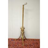 Victorian brass standard lamp.