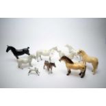 Selection of Beswick horses.