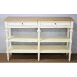 20th C white painted console table.