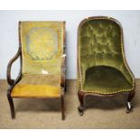 Two Victorian armchairs