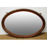 An early 20th Century mahogany framed mirror