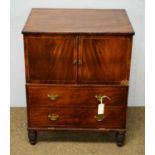 A 19th Century and later mahogany pot cupboard